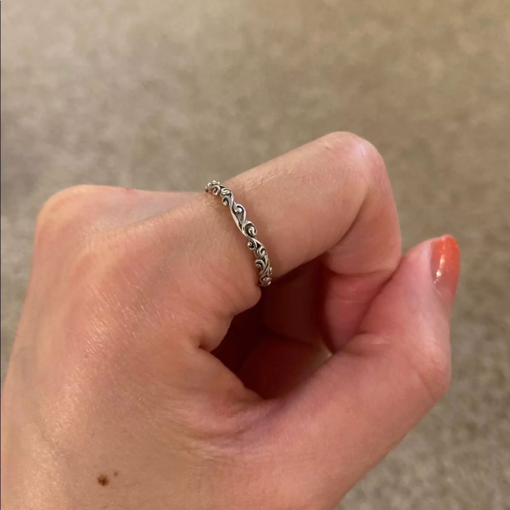 925 Sterling Silver Vintage Stackable Classic Ring size 6, 7 - Picture 3 of 4